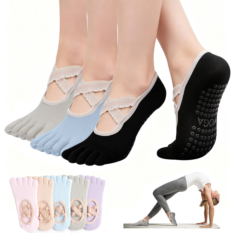 Fitness Yoga Pilates - Женские нескользящие носки для пилатеса с
