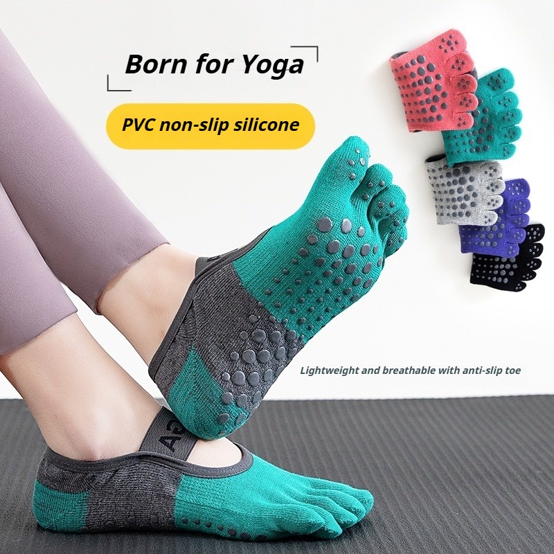 Fitness Yoga Pilates - Профессиональные противоскользящие пятипальцевые носки для пилатеса
